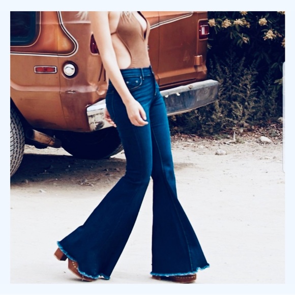 🫸🏿SOLD🫷🏻Free People Denim Super Flare Jeans BNWT - Picture 3 of 15